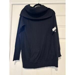 Women's NY&C black long sleeve cowl neck sweater new w/ tags oversized sz S 1430